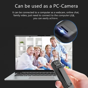 Mini Kamera D3 Full HD 1080P Vücut Kamera Gece Görüş DV Video Ses Kaydedici 180° Dönen Lens Akıllı Ev Gözetim Kamera