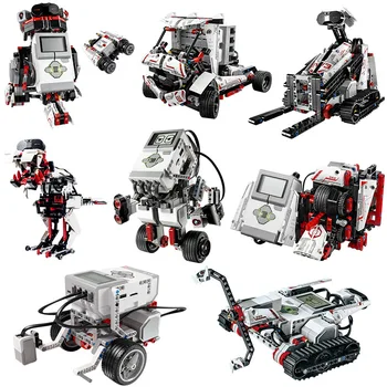 MOC Eğitim Yapı Taşları Tuğla parça kiti İçin Fit Robot EV3 45544 Çekirdek Set Mindstorms EV3 9898 Parçaları 45560 Dıy eğitici oyuncak
