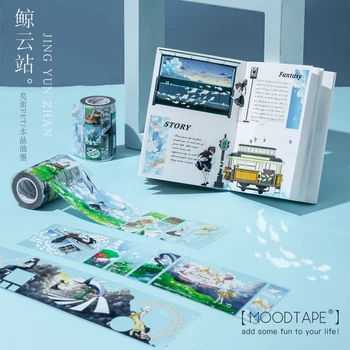 Moodtape washi bant PET arka plan etiket paketi Scrapbooking Albümü diy el yapımı dekorasyon çıkartması maskeleme bandı 672355622466