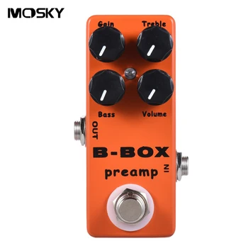 MOSKY B-Box Overdrive Elektrik Bas Gitar Efekt Pedal Preamp Elektrik Gitar Kurulu Tremolo Müzik Efektör Synthesizer için