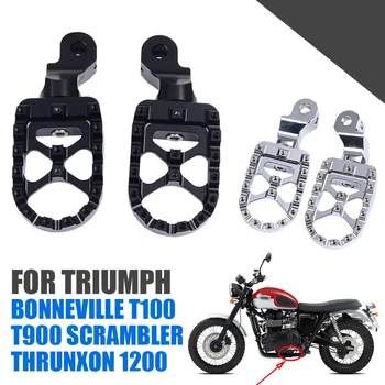 Motosiklet Ön Ayak Pedalları Dinlenme Kurulu Footboard Footpegs Footrests Triumph Bonneville İçin T100 T900 Scrambler Thrunxon1200