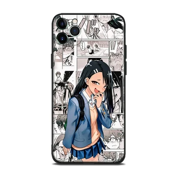 Nagatoro Anime Yumuşak TPU Cam Telefon Kılıfı için iPhone SE 6s 7 8 Artı X Xr Xs 11 12 Mini Pro Max Samsung
