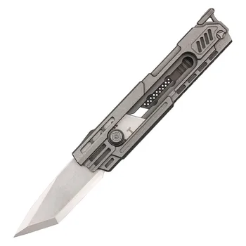 NAITHAWK Çok fonksiyonlu Sabit Tanto Damla Noktası Bıçak maket bıçağı TC21 Titanyum Kolu Cep Klipsi ile MT7