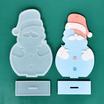 Noel Kardan Adam Dekorasyon silikon kalıp Dıy Epoksi Reçine Döküm Kalıp Seti Reçine Aracı Aksesuarları Ev Tatil El Sanatları