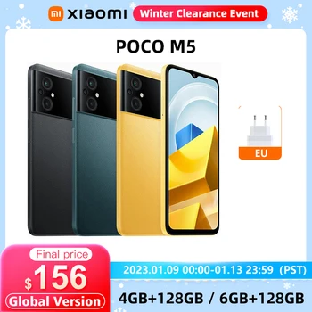 POCO M5 Küresel Sürüm 64GB / 128GB Smartphone NFC Helio G99 Octa Çekirdek 90Hz 6.58 