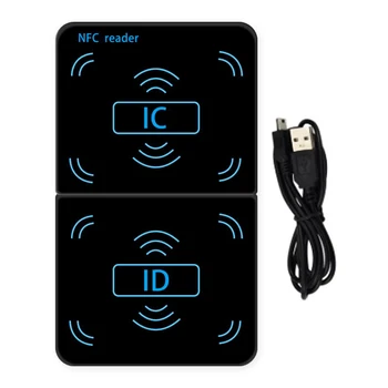 RFID Fotokopi Teksir 125 kHz Anahtar fob NFC Akıllı kart okuyucu Yazar 13.56 MHz Şifreli Programcı USB UID T5577 EM4305 Kartları Etiketleri