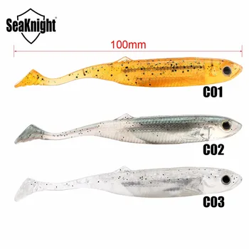 SeaKnight Yumuşak Cazibesi SL004 6g 10cm 3.9 inç 4 ADET T Kuyruk balık yemleri Yumuşak Yem Balıkçılık Cazibesi Sazan Olta takımı Tuzlu Su / Tatlı Su
