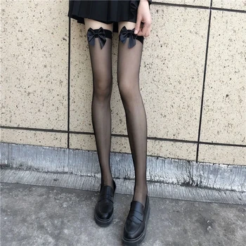 Seksi İçi Boş Dantel Çorap Kadın Lolita İlmek Diz Çorap Fishnet Anti-Takılma varis çorabı Parti balık ağı Külotlu Çorap
