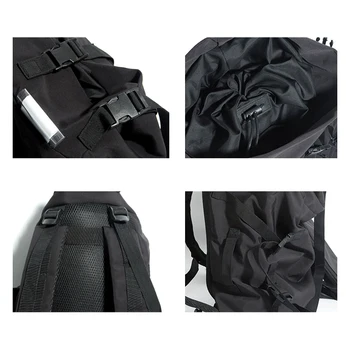 Seyahat sırt çantası Erkekler Oxford Çok fonksiyonlu Seyahat Çantası Yüksek Kaliteli Sokak Stili Toka Şerit Siyah Sırt Çantası Erkekler Mochilas