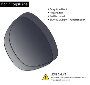 SmartVLT Polarize Güneş Gözlüğü Yedek Lensler Oakley Frogskins-Gri Degrade Tonu