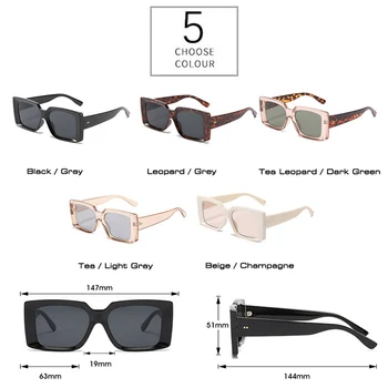 SO & EI Moda Kare Güneş Gözlüğü Kadın Ins Popüler Vintage Çay Leopar Bej Gözlük Erkekler Trend güneş gözlüğü Shades UV400