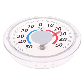 Sıcak satış yuvarlak plastik kapı ve pencere termometre açık kapı pencere termometre Pointer tipi soğuk ve ısı izle
