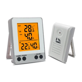 Sıcaklık Nem Ölçer Kapalı Açık Kablosuz Verici Termometre Higrometre İle 3 RF Kanal Max Min Kayıt