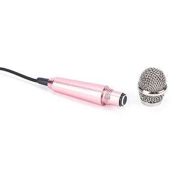 Taşınabilir 3.5 mm Stereo Stüdyo Mikrofon KTV Karaoke Mini Mikrofon Akıllı telefon Laptop İçin bilgisayar Masaüstü El Ses Mikrofon