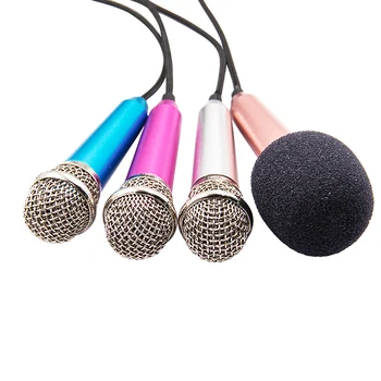 Taşınabilir 3.55 mm Mini Mikrofon Stereo Stüdyo Mikrofon KTV Karaoke İçin akıllı telefon dizüstü bilgisayar masaüstü El Ses Mikrofon