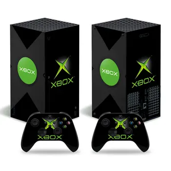 XBOX2 Tarzı Cilt Sticker Çıkartma Kapak Xbox Serisi X Konsolu ve 2 Kontrolörleri Xbox Serisi X Cilt Sticker Vinil 1