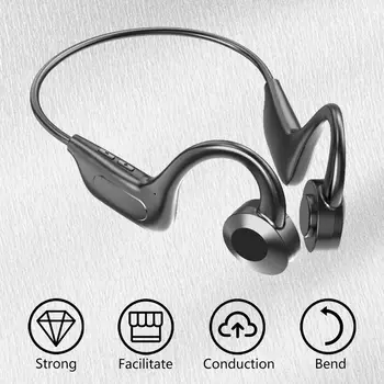 Xiaomi İçin Huawei İçin iPhone İçin Kablosuz Kulaklık Kemik İletim Bluetooth Stereo Su Geçirmez Kulaklık Ses Mp3 Müzik Mic İle