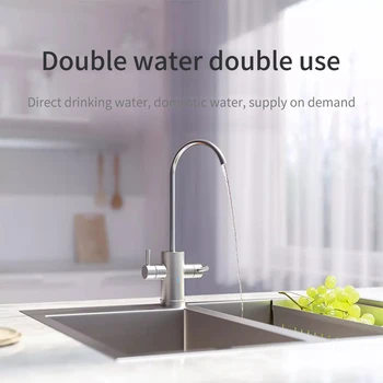 Xiaomi Mijia su arıtıcısı H400G Altında Mutfak Ev su arıtıcısı RO Ters Osmoz Çift Çıkışlı Su Büyük Akış