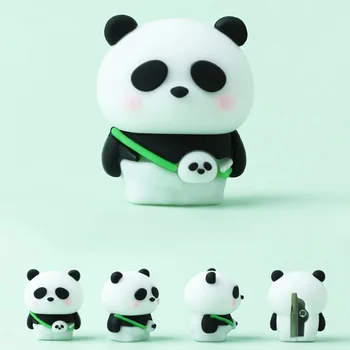 Yaratıcı ve sevimli panda şekilli kalemtıraş, sevimli öğrenci, silika jel yüksek güzellik kalemtıraş, kalemtıraş hediye