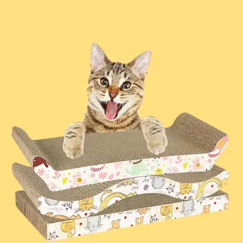 Yavru Oyuncaklar Pet Kedi Tırmalama Tahtası Ped Oluklu Kağıt Tırmalama Scratcher Karton Oyuncaklar Mobilya Korumak Catnip