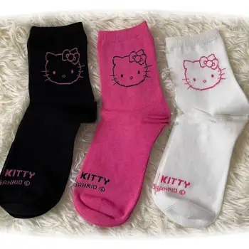 Yeni 2022 Kawaii Sanrioed Hello Kitty Kız Tüp Çorap Öğrenci Jk Çorap Peluş Çorap Tatil Hediyeler Oyuncaklar Kızlar için