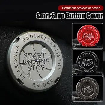 Yeni Araba İç Modifikasyonu Tek tuşla Çalıştırma göbek piercingi motosiklet örtüsü Dekorasyon Ateşleme Onekey Start Stop düğme kapağı