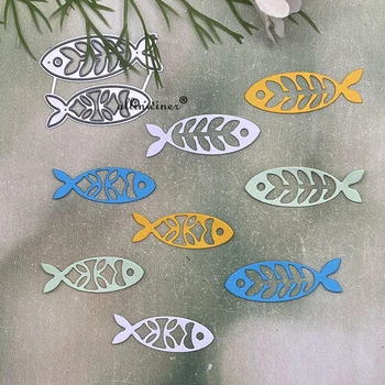 Yeni Desen balık dekorasyon Metal Kesme Ölür DIY Scrapbooking Albümü Kağıt Kartları Dekoratif El Sanatları Kabartma Kalıp Kesim