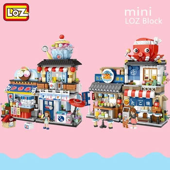 Yeni LOZ Elmas Mini Şehir sokak blok oyuncaklar Plastik Montaj Blokları çocuk oyuncağı Eğitim DIY Mimari Modeli 1218 1219