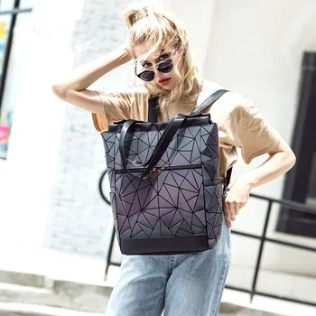 Yeni parlak Geometrik Aydınlık çanta Sequins Kadın Sırt Çantası Geometrik Kadın Okul genç kızlar için sırt çantası mochila feminina 2020