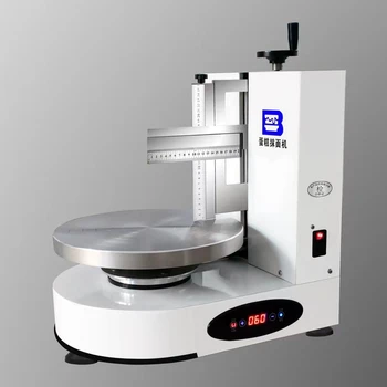 Yeni Varış Yarı Otomatik Doğum Günü Pastası Krem Kaplama dolum makinesi 4-12 İnç Kek Krem Tereyağı Yayma Daubing Buzlanma Makinesi