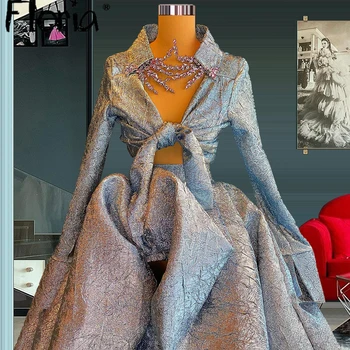 Zarif Prenses Resmi Gece Elbisesi Kristaller Boncuklu Balo Parti Törenlerinde 2022 Haute Couture vestidos elegantes para mujer Elbise