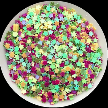 Çok Renkli 3mm Erik Çiçek Pullu Tırnak Glitter Pul Çivi Güzellik / DIY Zanaat / Düğün Dekorasyon Konfeti Manikür Çıkartmalar