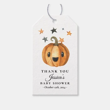 Özel Küçük Boo Cadılar Bayramı Teşekkür Ederim Etiketleri DIY Düğün Parti Hediye Bebek Duş Etiketleri Rastgele Renkli Halat