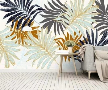 özel Modern 3d Duvar Kağıdı tropikal bitki yaprakları TV Yatak Odası 3d Oturma Odası Dekoratif Tablolar 3d duvar kağıdı