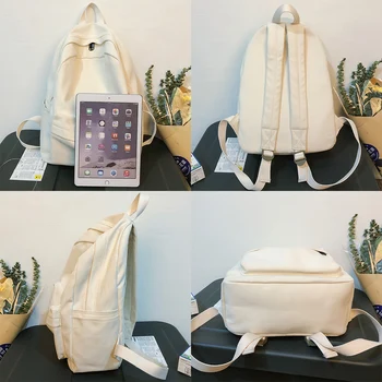 Öğrenci Kadın Pamuk keten sırt çantası Kawaii Kadın Vintage okul çantası Genç Kız Sevimli Sırt Çantaları Moda Bayanlar Lüks Çanta Kitap